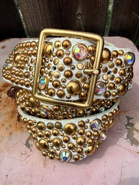 Vintage Leather Heavily Studded Belt Tylie Malibu